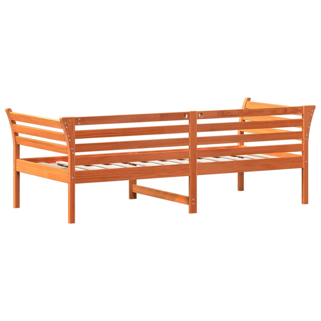 Dormeuse senza Materasso Marrone Cera 100x200 cm Legno di Pino - homemem39