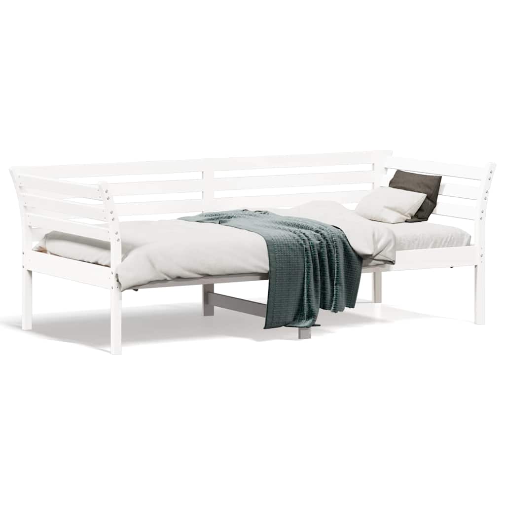 Dormeuse senza Materasso Bianca 90x190 cm Legno Massello Pino | homemem39