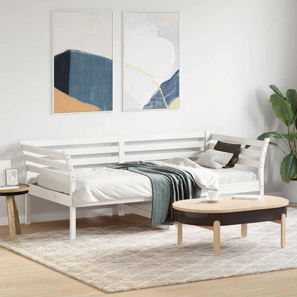 Dormeuse senza Materasso Bianco 75x190 cm in Legno di Pino | homemem39