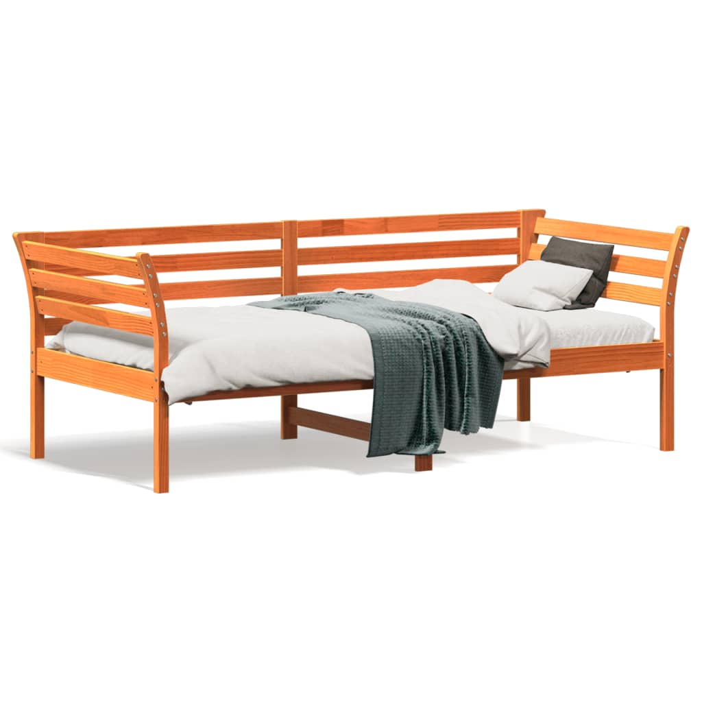 Dormeuse senza Materasso Marrone Cera 75x190 cm Legno di Pino - homemem39