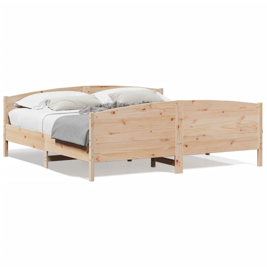 Giroletto senza Materasso 200x200 cm in Legno Massello di Pino | homemem39