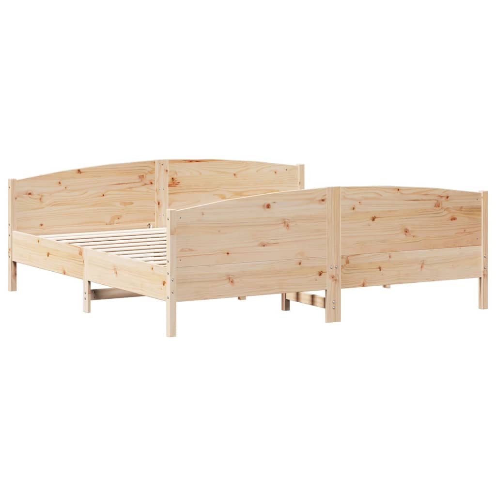 Giroletto senza Materasso 200x200 cm in Legno Massello di Pino | homemem39