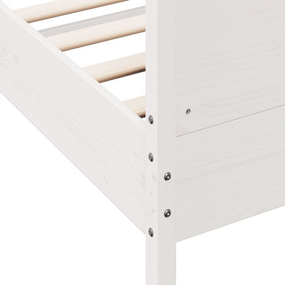 Giroletto senza Materasso Bianco 200x200 cm Legno Massello Pino
