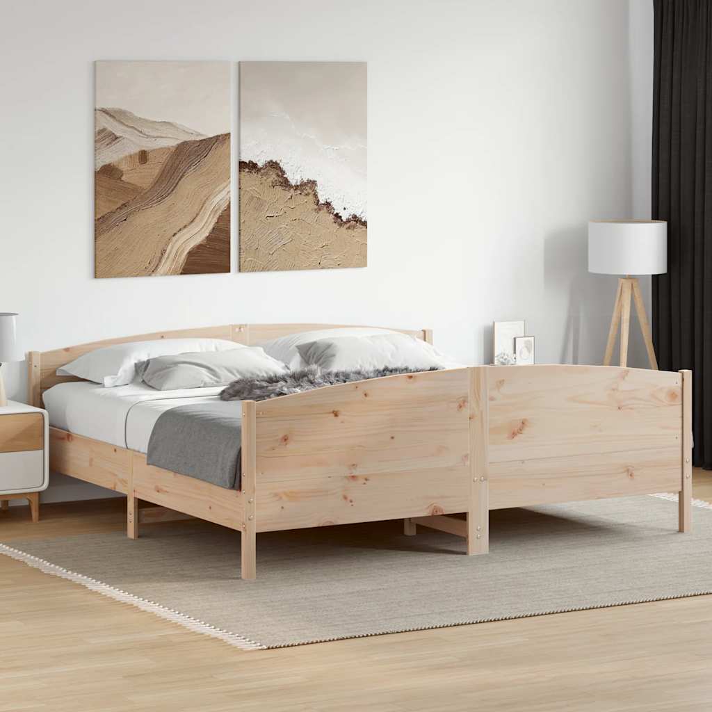 Giroletto senza Materasso 180x200 cm in Legno Massello di Pino | homemem39