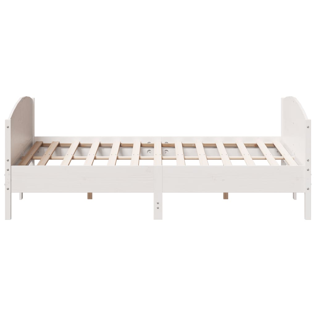 Giroletto senza Materasso Bianco 180x200 cm Legno Massello Pino | homemem39