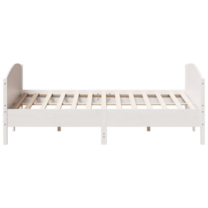 Giroletto senza Materasso Bianco 180x200 cm Legno Massello Pino | homemem39