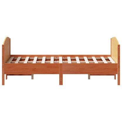 Giroletto senza Materasso Marrone Cera 160x200 cm Legno di Pino | homemem39