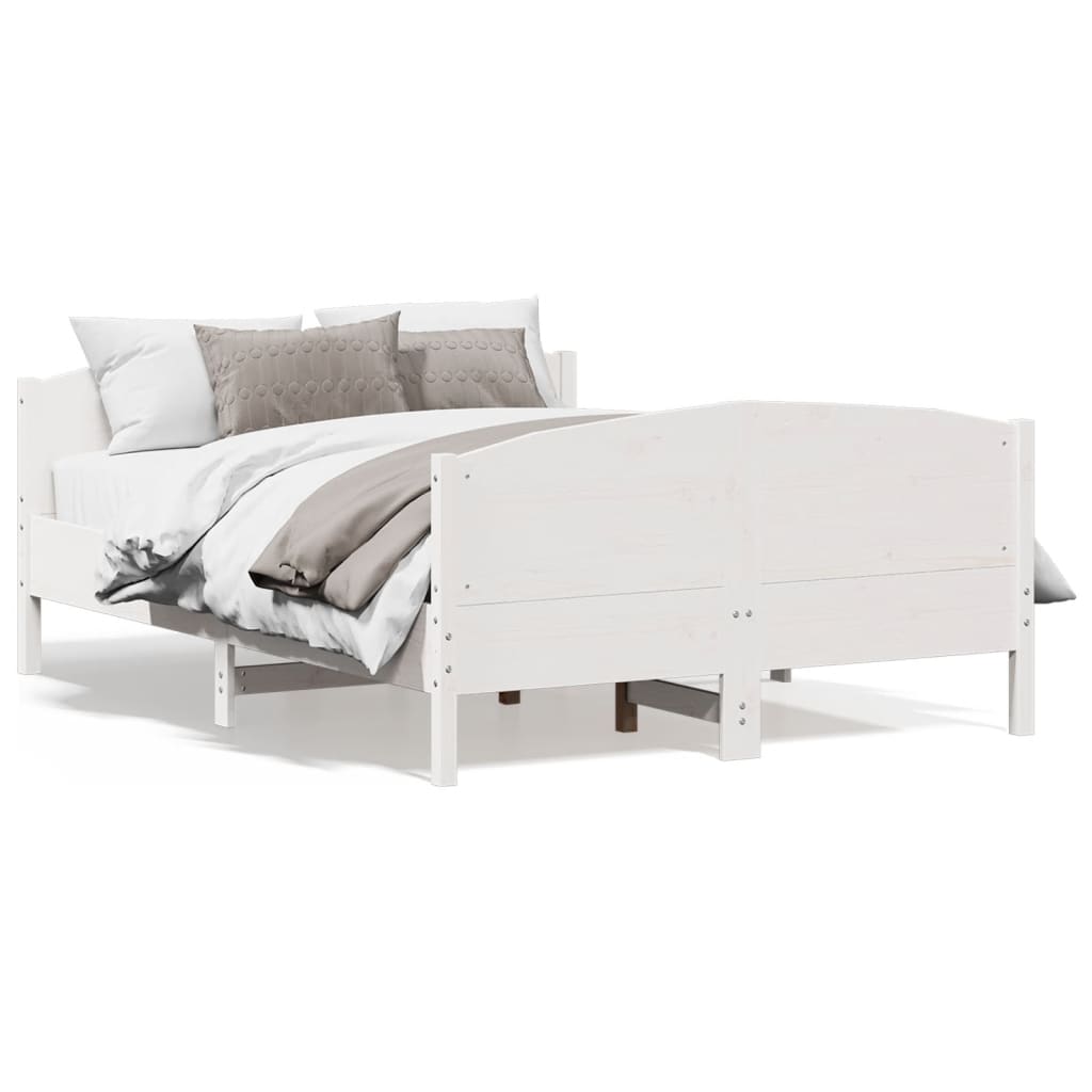 Giroletto senza Materasso Bianco 120x200 cm Legno Massello Pino | homemem39