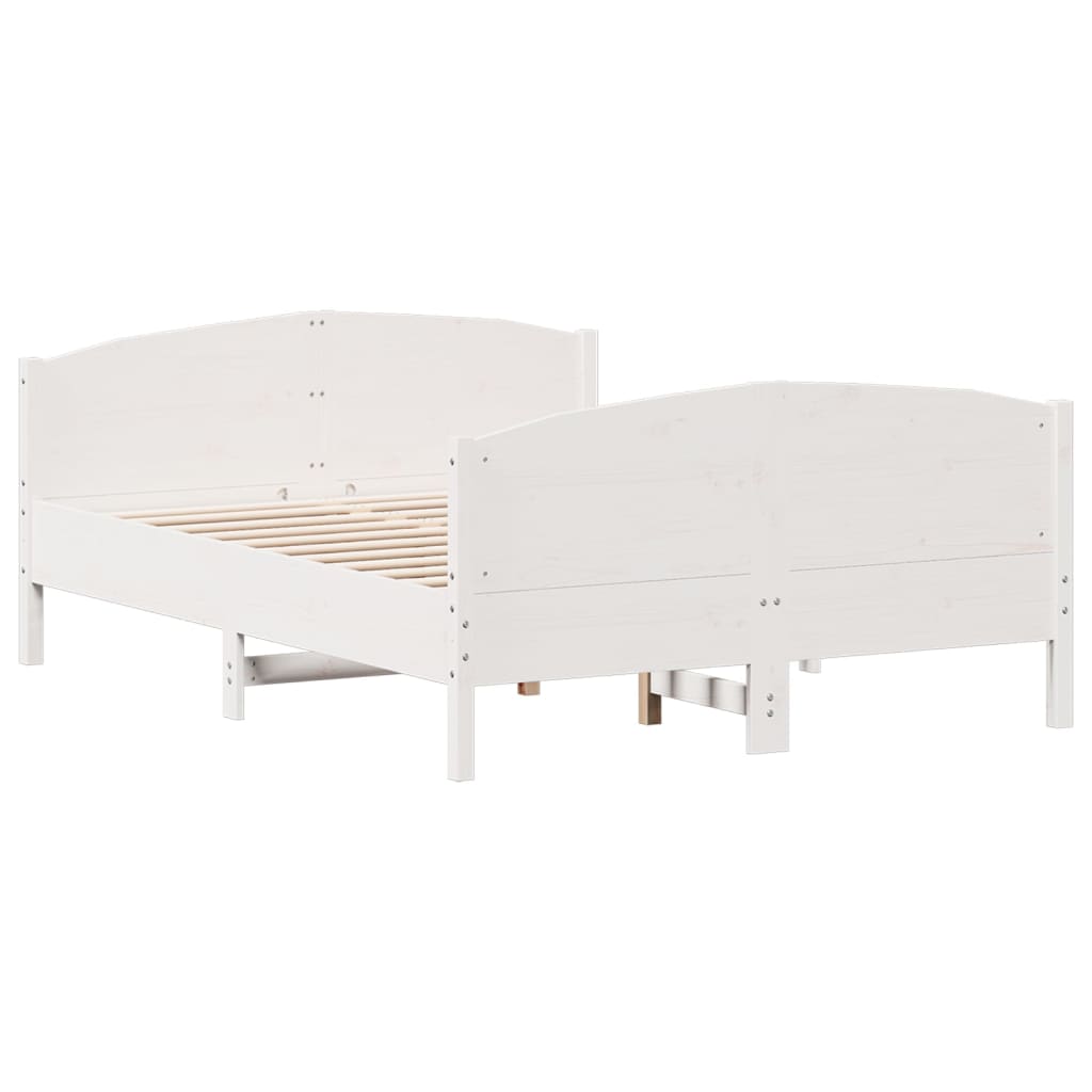 Giroletto senza Materasso Bianco 120x200 cm Legno Massello Pino | homemem39