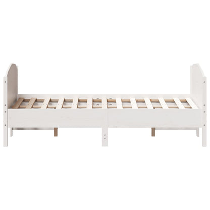 Giroletto senza Materasso Bianco 120x200 cm Legno Massello Pino | homemem39