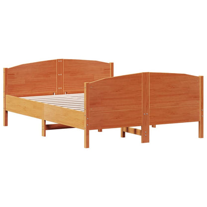 Letto senza Materasso Marrone Cera 140x190 cm in Legno di Pino - homemem39