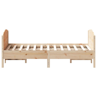 Letto senza Materasso 135x190 cm in Legno Massello di Pino - homemem39