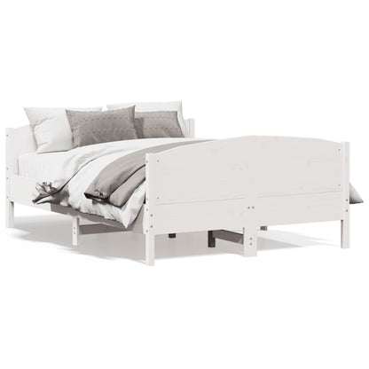 Letto senza Materasso Bianco 120x190 cm Legno Massello di Pino | homemem39
