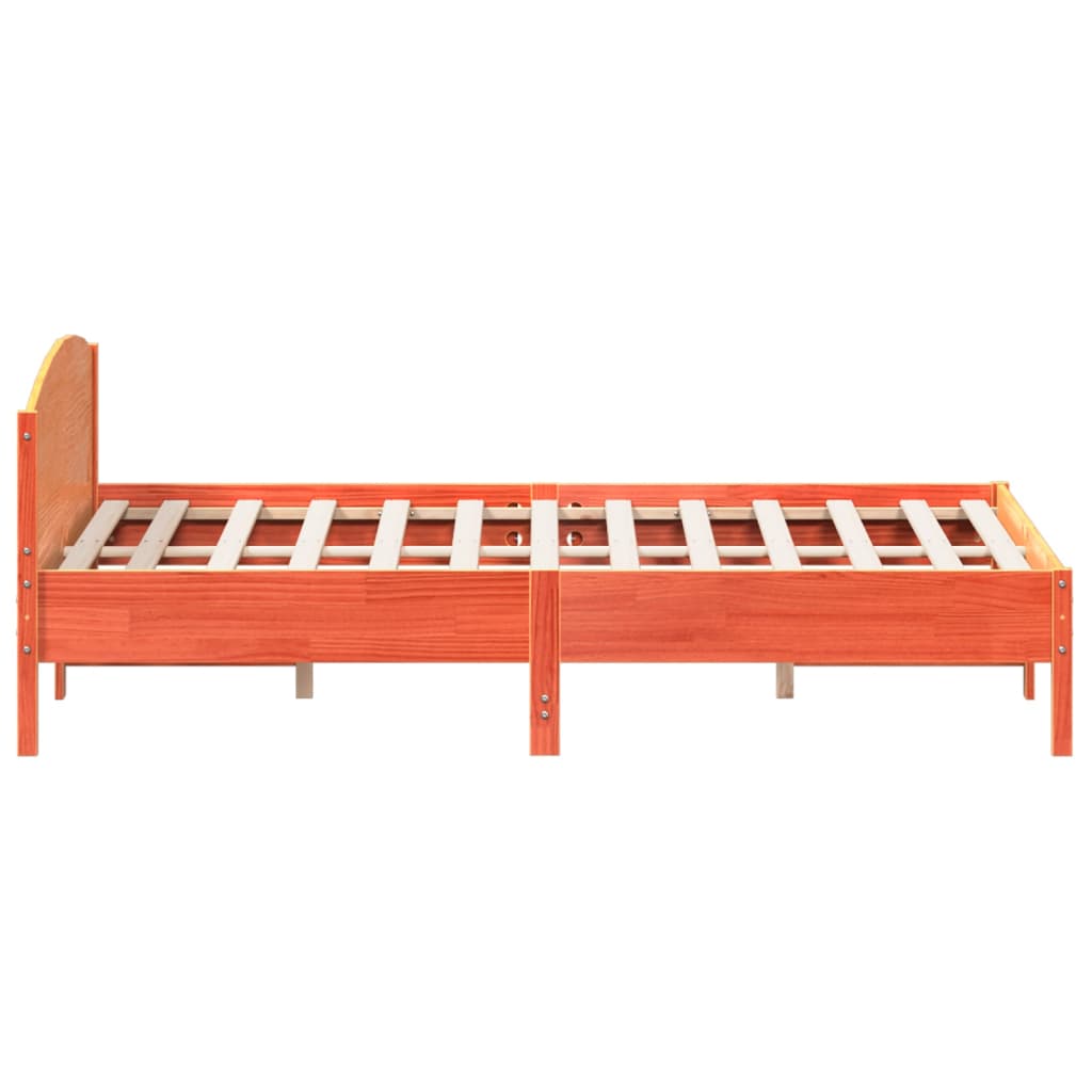 Giroletto senza Materasso Marrone Cera 180x200 cm Legno di Pino | homemem39