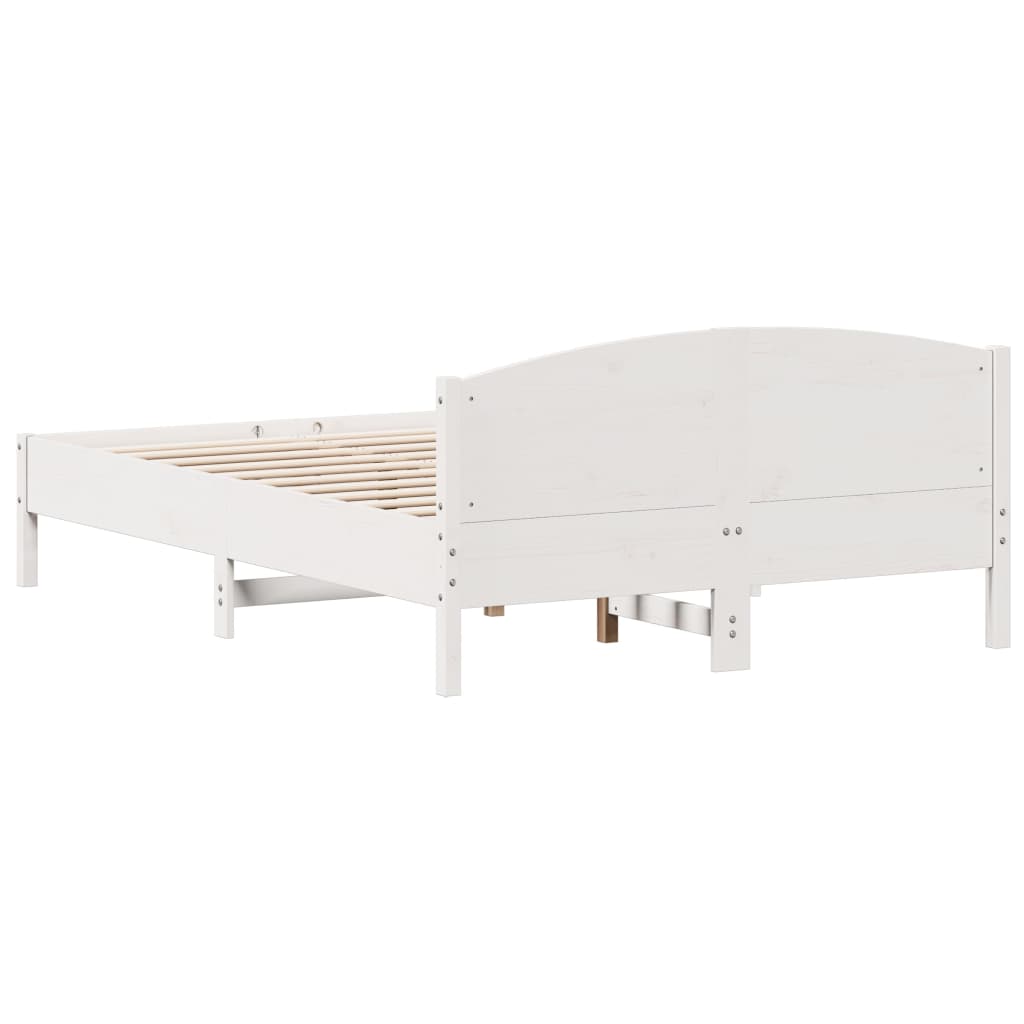 Giroletto senza Materasso Bianco 160x200 cm Legno Massello Pino | homemem39