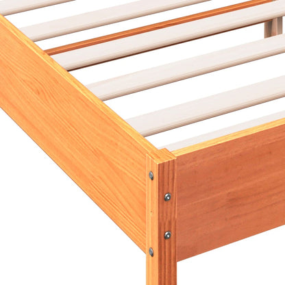 Giroletto senza Materasso Marrone Cera 160x200 cm Legno di Pino | homemem39