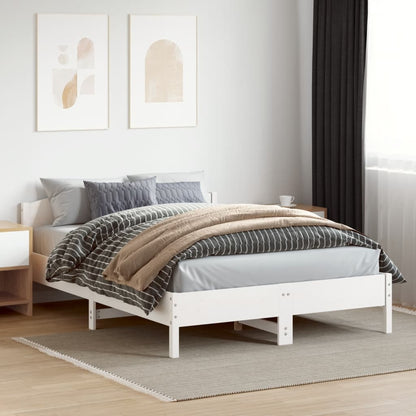 Giroletto senza Materasso Bianco 150x200 cm Legno Massello Pino | homemem39