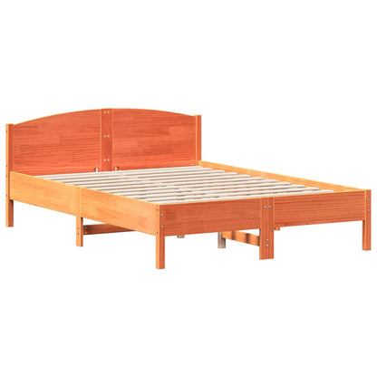 Giroletto senza Materasso Marrone Cera 150x200 cm Legno di Pino | homemem39