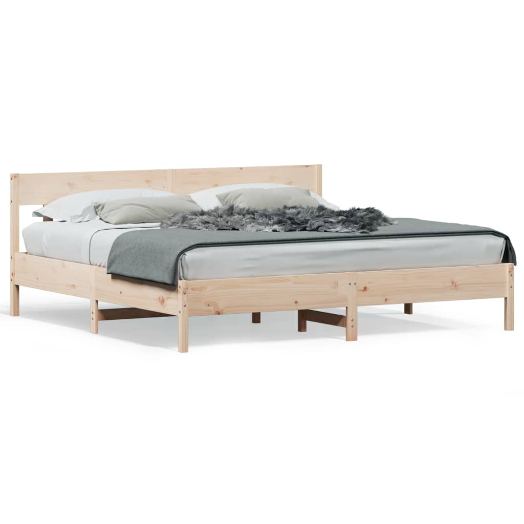 Giroletto senza Materasso 200x200 cm in Legno Massello di Pino | homemem39