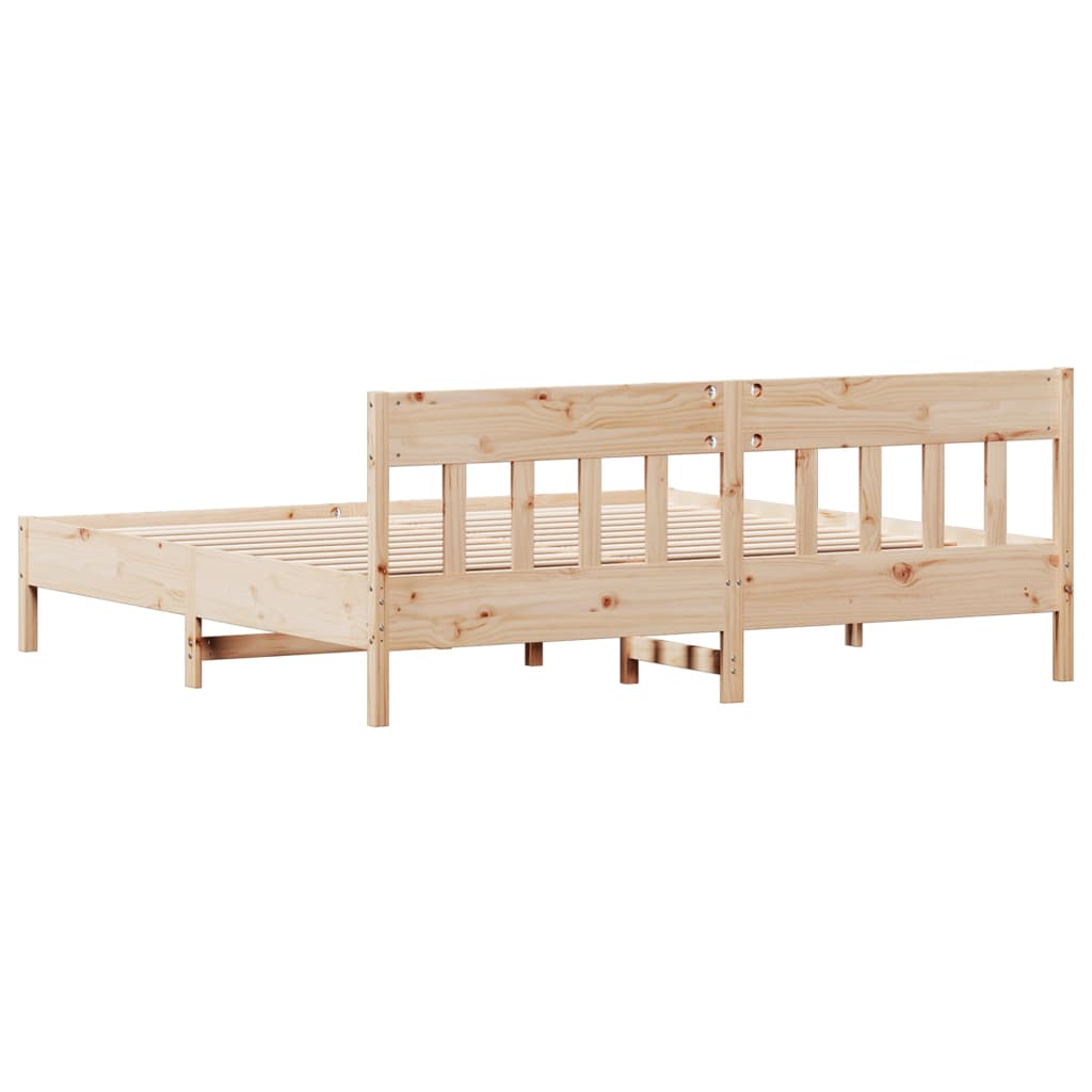 Giroletto senza Materasso 200x200 cm in Legno Massello di Pino | homemem39