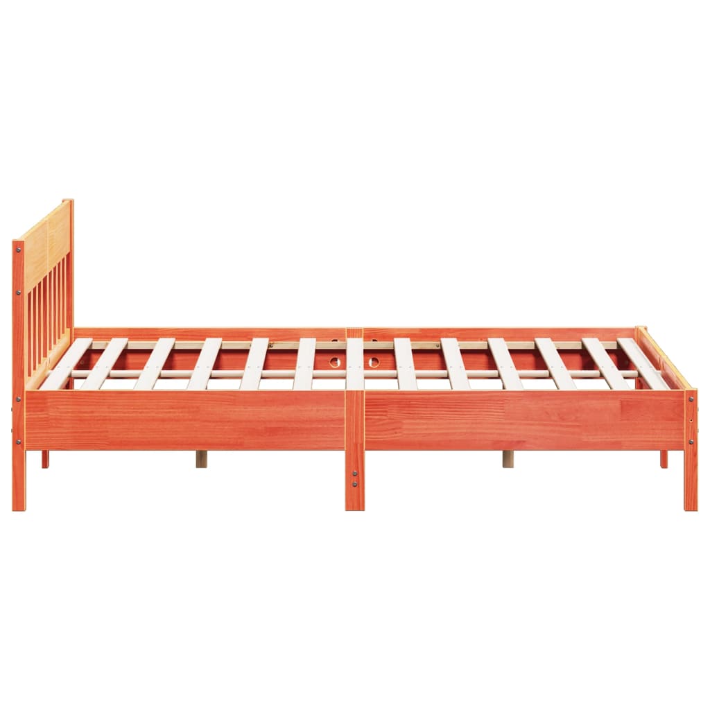 Giroletto senza Materasso Marrone Cera 180x200 cm Legno di Pino | homemem39