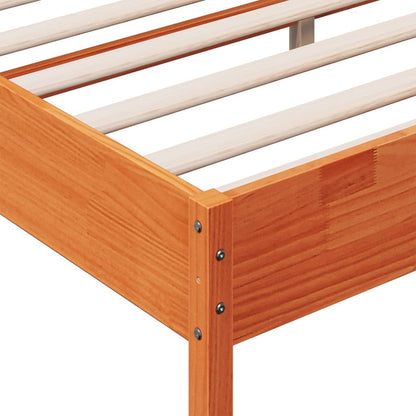 Giroletto senza Materasso Marrone Cera 200x200 cm Legno di Pino | homemem39
