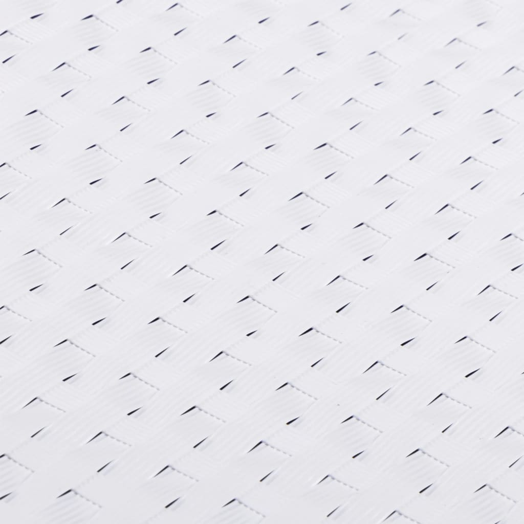 Paravento da Balcone Bianco 300x80 cm in Polyrattan