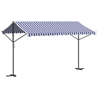 Tenda da Sole Blu e Bianca 400x300 cm in Tessuto e Acciaio | homemem39
