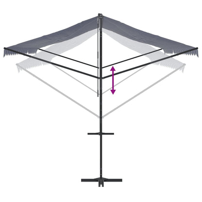 Tenda da Sole Blu e Bianca 500x300 cm in Tessuto e Acciaio | homemem39