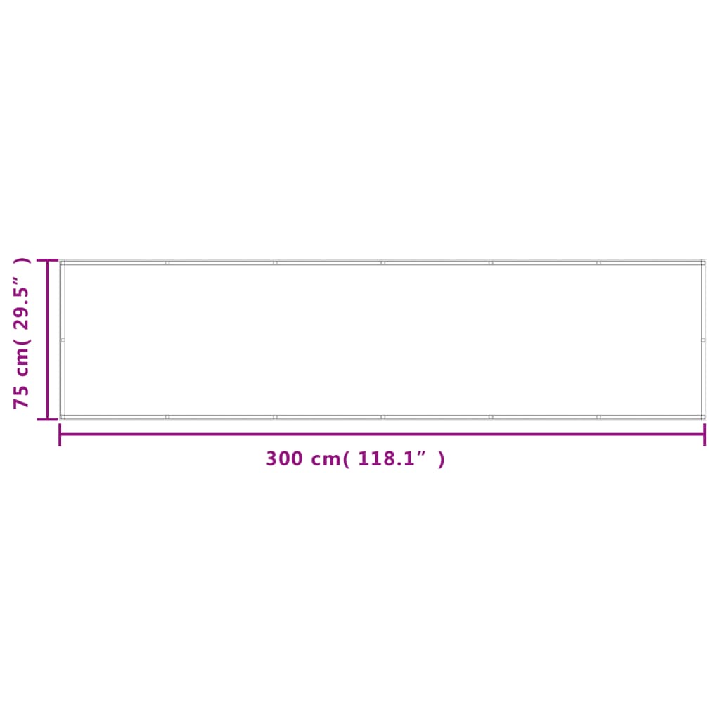 Paravento Balcone Grigio chiaro 75x300cm 100% Poliestere Oxford | homemem39