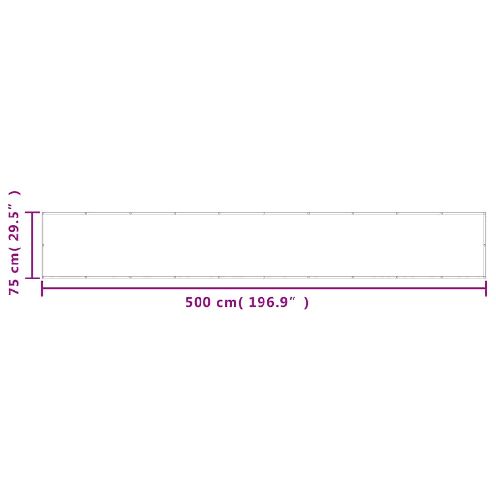 Paravento Balcone Grigio chiaro 75x500cm 100% Poliestere Oxford | homemem39
