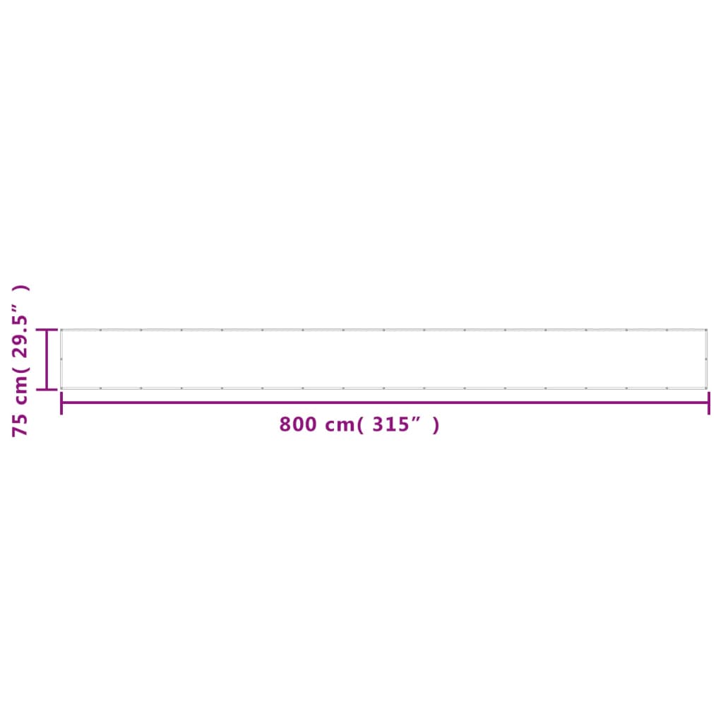 Paravento Balcone Grigio chiaro 75x800cm 100% Poliestere Oxford | homemem39
