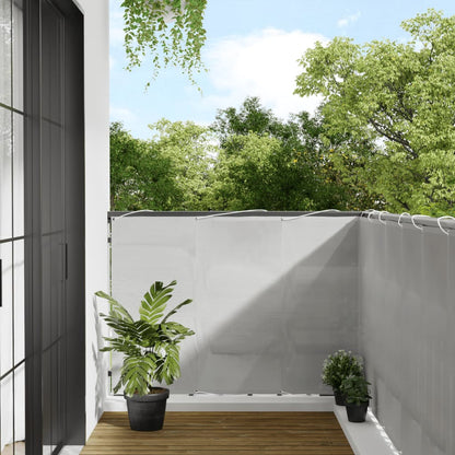 Paravento Balcone Grigio chiaro 120x500cm 100%Poliestere Oxford | homemem39