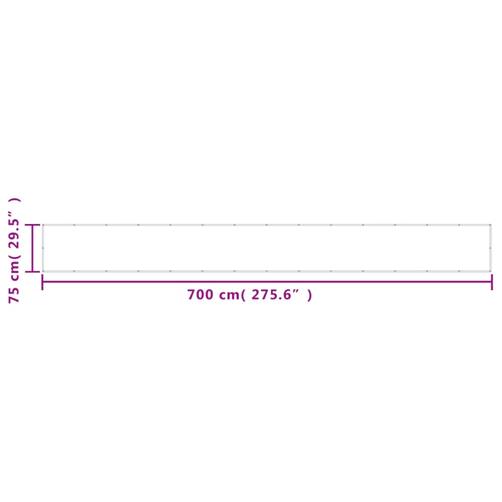 Paravento da Balcone Sabbia 75x700 cm 100% Poliestere Oxford | homemem39