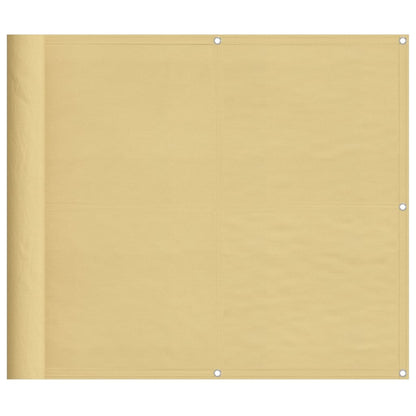 Paravento da Balcone Sabbia 90x1000 cm 100% Poliestere Oxford