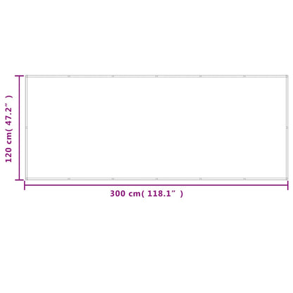 Paravento da Balcone Sabbia 120x300 cm 100% Poliestere Oxford | homemem39