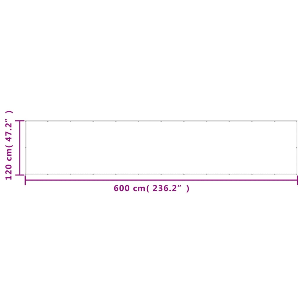 Paravento da Balcone Sabbia 120x600 cm 100% Poliestere Oxford | homemem39