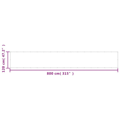 Paravento da Balcone Sabbia 120x800 cm 100% Poliestere Oxford | homemem39