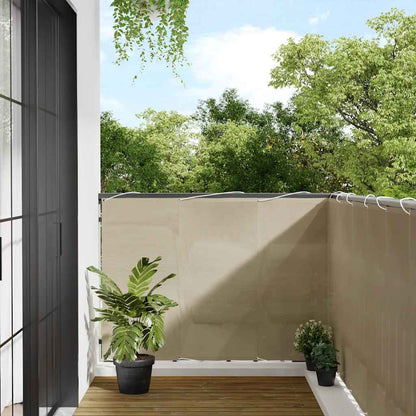 Paravento da Balcone Beige 120x700 cm 100% Poliestere Oxford | homemem39