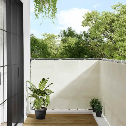 Paravento da Balcone Crema 120x800 cm 100% Poliestere Oxford | homemem39