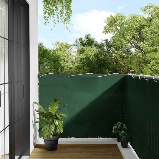 Paravento Balcone Verde Scuro 120x800 cm 100% Poliestere Oxford | homemem39