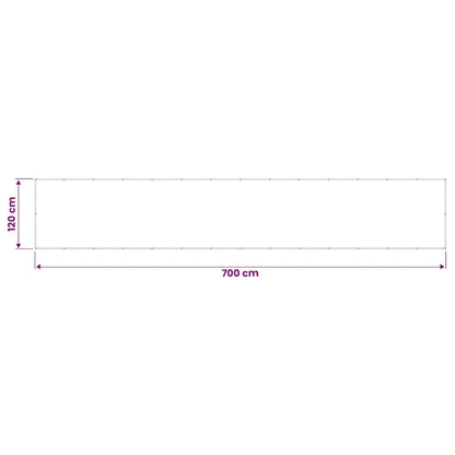 Paravento da Balcone Blu 120x700 cm 100% Poliestere Oxford | homemem39