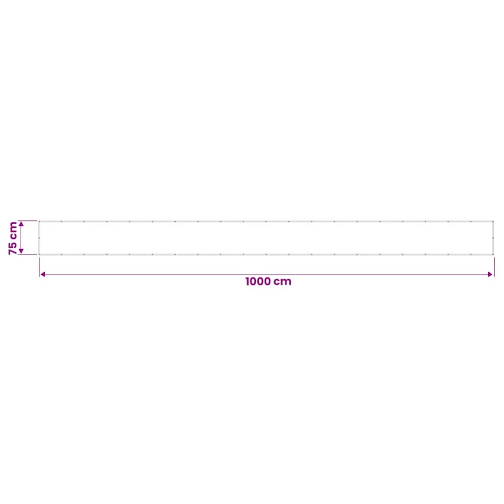 Paravento da Balcone Nero 75x1000 cm 100% Poliestere Oxford | homemem39