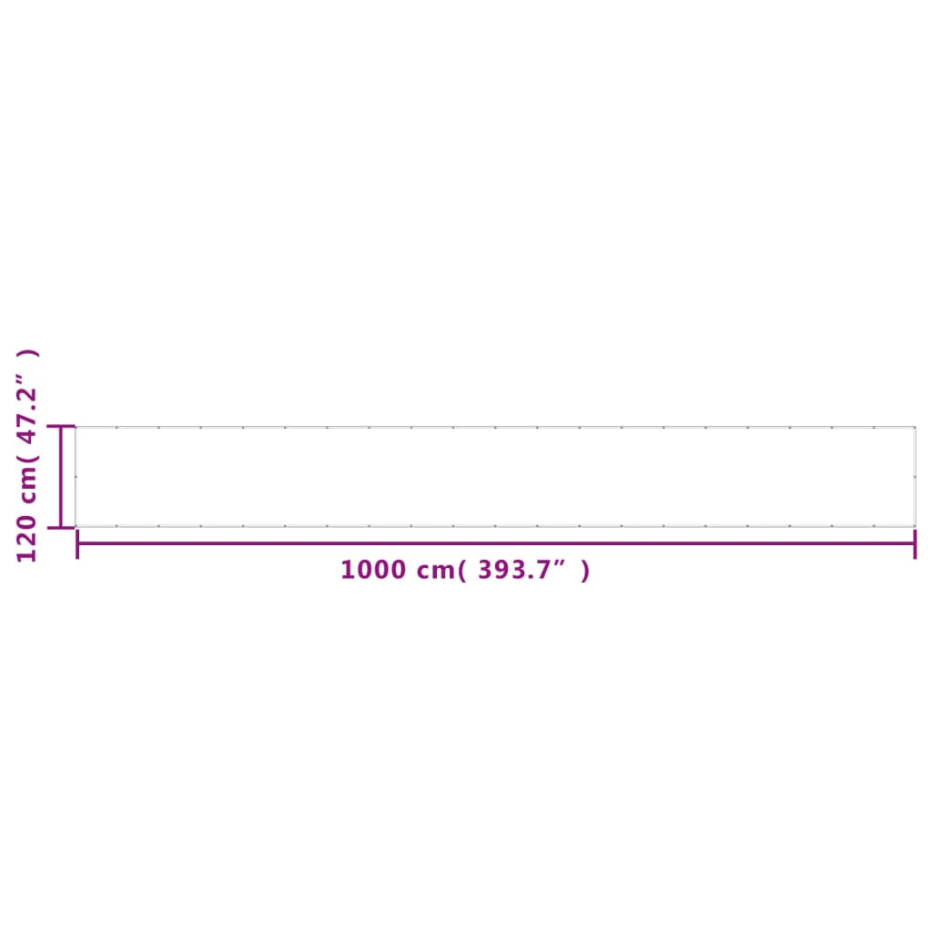 Paravento da Balcone Nero 120x1000 cm 100% Poliestere Oxford | homemem39