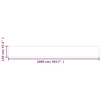 Paravento da Balcone Nero 120x1000 cm 100% Poliestere Oxford | homemem39