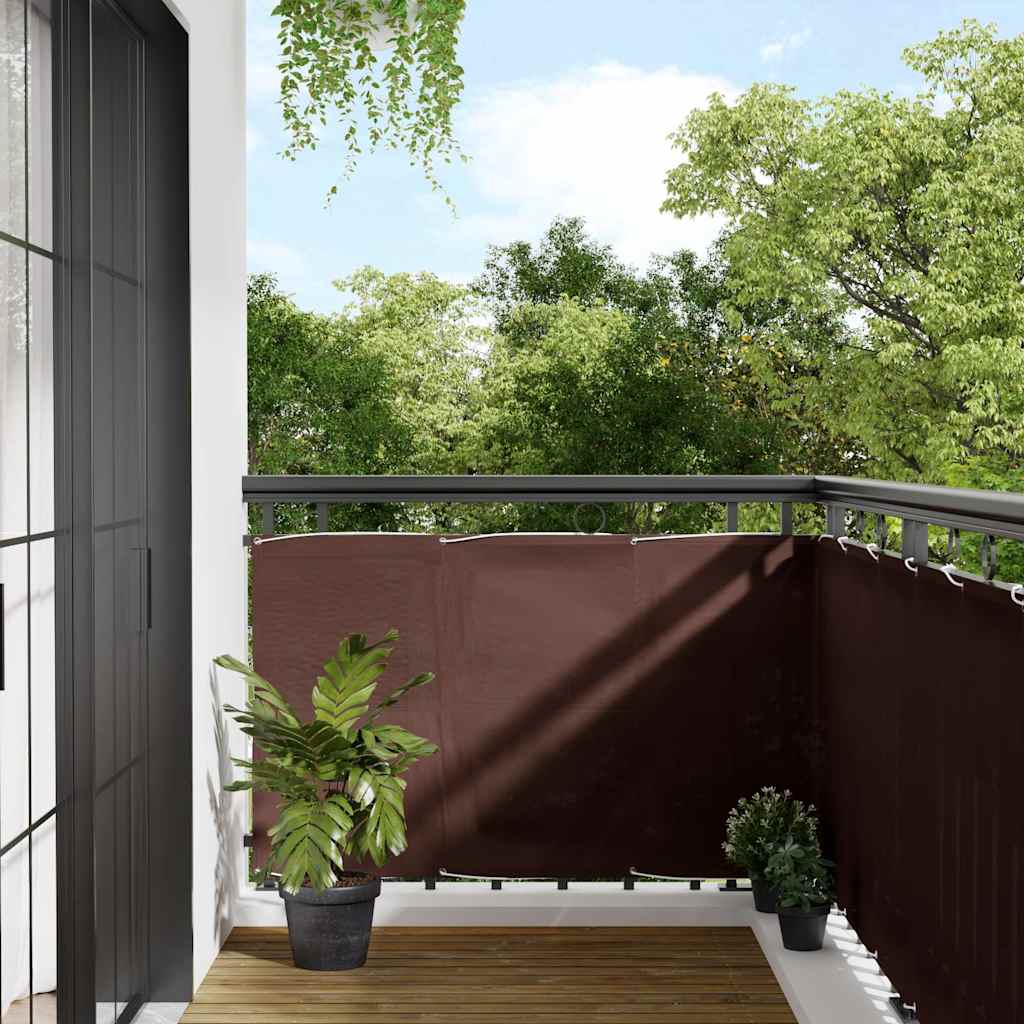 Paravento da Balcone Marrone 90x800 cm 100% Poliestere Oxford | homemem39
