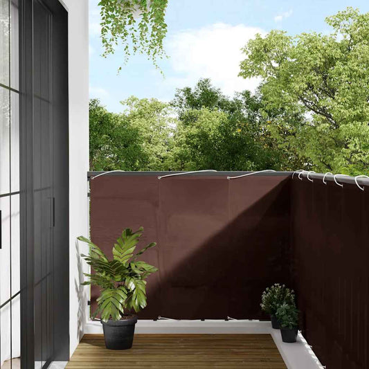 Paravento da Balcone Marrone 120x800 cm 100% Poliestere Oxford | homemem39