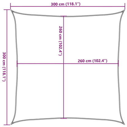 Vela Parasole Grigio Chiaro 3x3 m 100% Poliestere Oxford | homemem39
