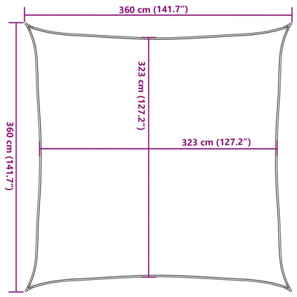 Vela Parasole Sabbia 3,6x3,6 m 100% Poliestere Oxford | homemem39