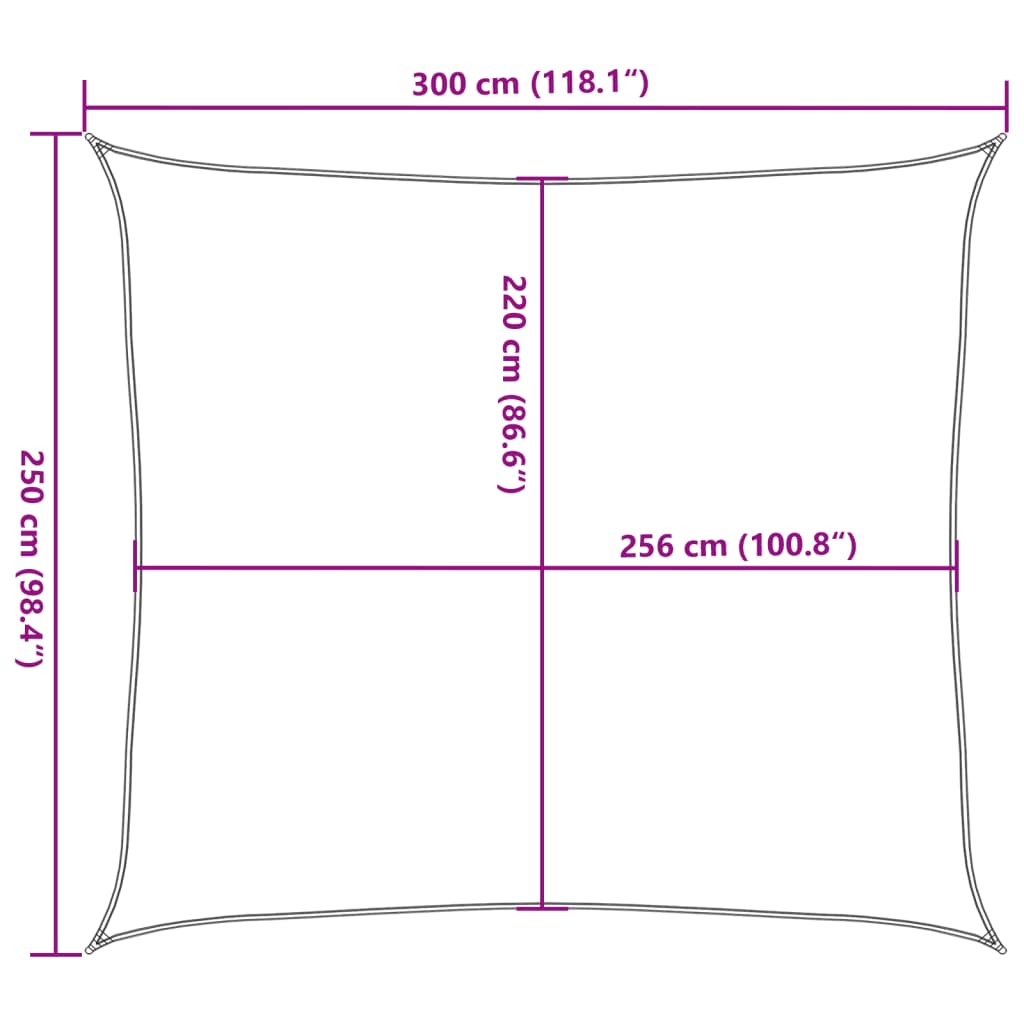 Vela Parasole Grigio Chiaro 3x2,5 m 100% Poliestere Oxford | homemem39